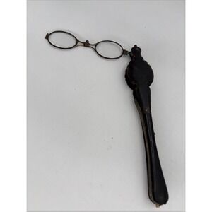 Antique Victorian Folding Lorgnette Opera Glasses With Toortoiseshell Handle